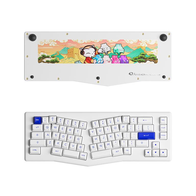 AKKO ACR Pro Alice Plus Spray Painted Acrylic White Pre-Assembled Version RGB Mechanical Keyboard Hot-Swappable Gasket Mount (AKKO Silver Switches) - DataBlitz