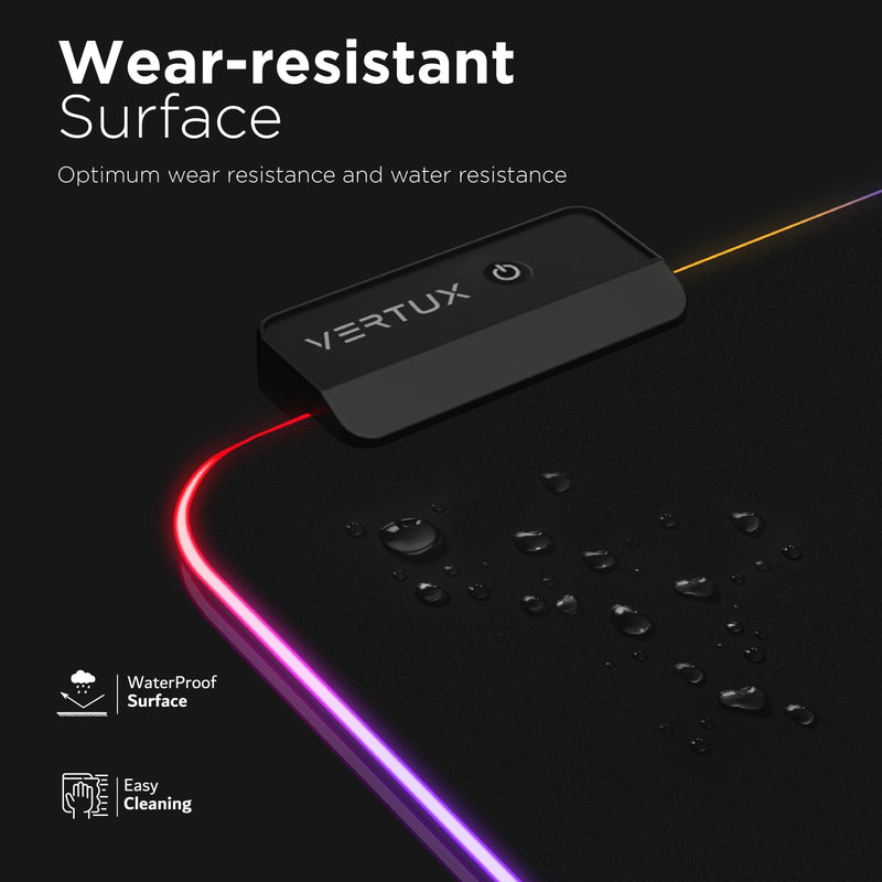 Vertux Swiftpad-XL Gameimmersion Smooth Scrolling RGB LED Gaming Mouse Pad Black - DataBlitz