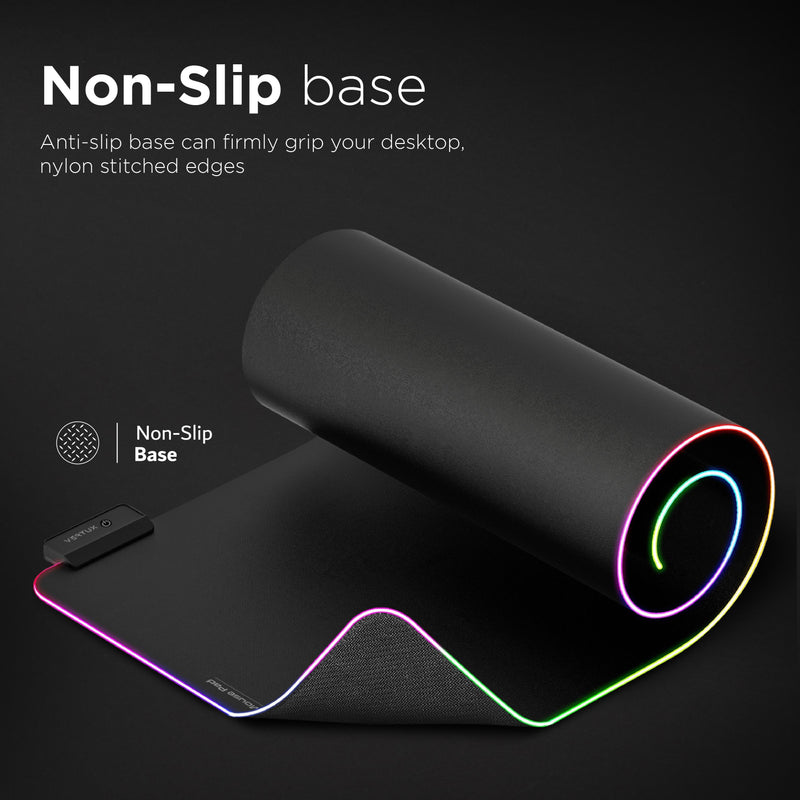 Vertux Swiftpad-XL Gameimmersion Smooth Scrolling RGB LED Gaming Mouse Pad Black - DataBlitz