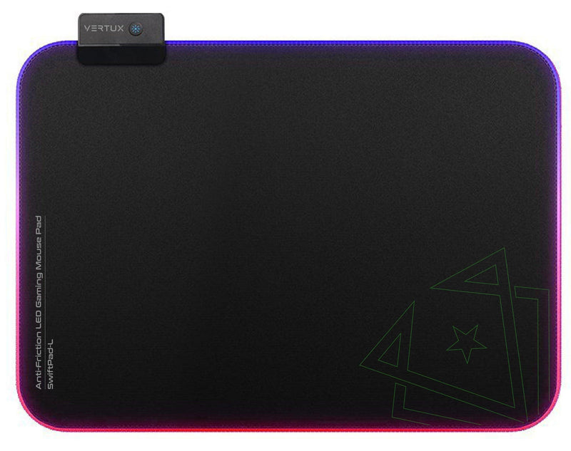 VERTUX SWIFTPAD-L GAMEIMMERSION SMOOTH SCROLLING RGB LED GAMING MOUSE PAD BLACK - DataBlitz
