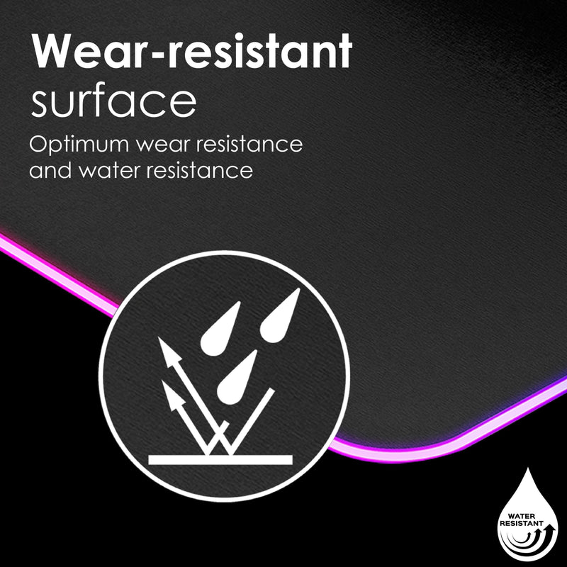 VERTUX SWIFTPAD-L GAMEIMMERSION SMOOTH SCROLLING RGB LED GAMING MOUSE PAD BLACK - DataBlitz