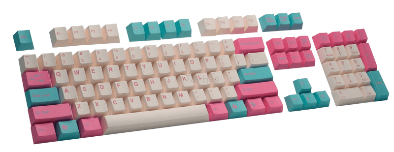 TAIHAO DOUBLE SHOT ABS-CUBIC KEYCAPS SET FOR CHERRY MX SWITCH (104-KEYS) (BLUE/PINK) (T01WA301) - DataBlitz