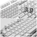 TAIHAO DOUBLE SHOT ABS-CUBIC KEYCAPS SET FOR CHERRY MX SWITCH (130-KEYS) (BLACK ON WHITE) (T01WP101) - DataBlitz