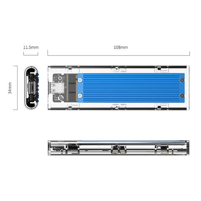ORICO NVME M.2 SSD Enclosure (Blue) (TCM2M-C3) - DataBlitz