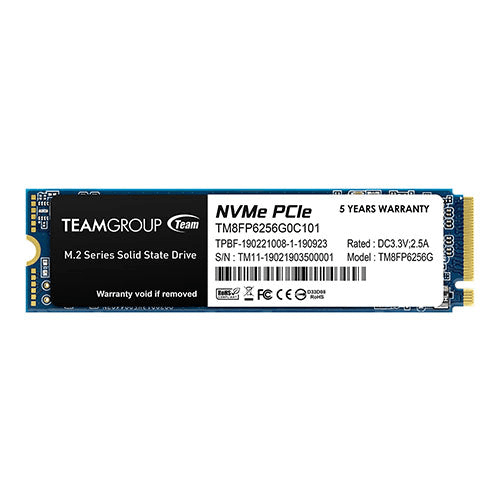 Teamgroup MP33 256GB SSD PCIE Gen3 X4 With NVME 1.3 (TM8FP6256G0C101) - DataBlitz