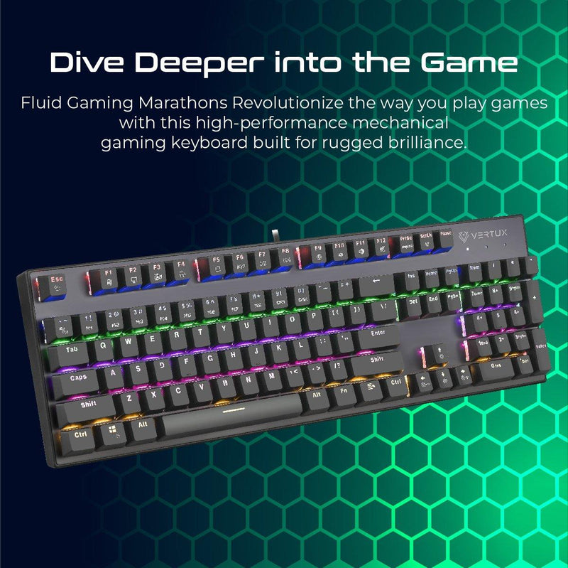 VERTUX TACTICAL ADVANCE PERFORMANCE MECHANICAL KEYBOARD (EN) - DataBlitz