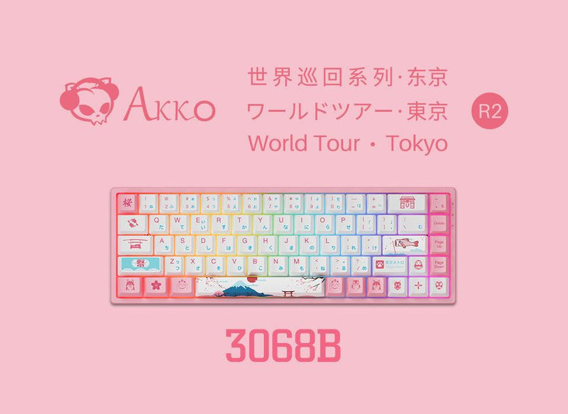AKKO WORLD TOUR TOKYO R2 3068B MECHANICAL KEYBOARD (AKKO SWITCH JELLY PINK) - DataBlitz