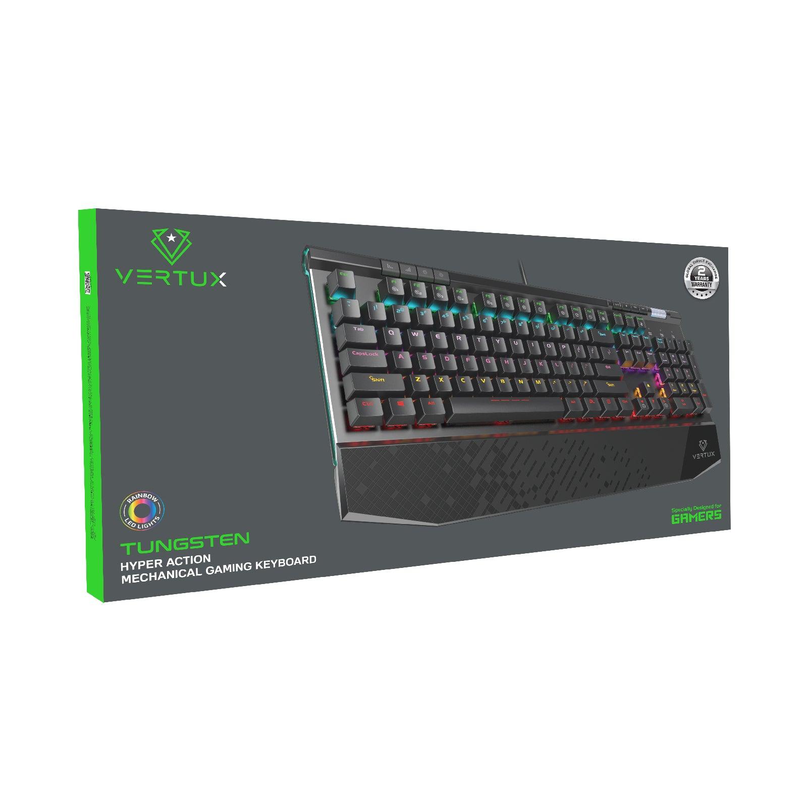 VERTUX TUNGSTEN HYPER ACTION MECHANICAL GAMING KEYBOARD (EN) - DataBlitz