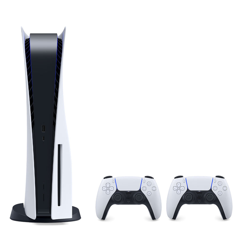 Sony Playstation 5 Console with Two Dualsense Wireless Controllers Bundle