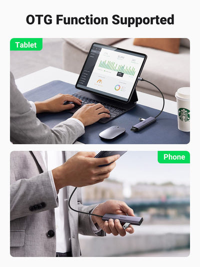 UGREEN USB-C TO 4 USB 3.0 Hub (Grey) (CM473/20841)