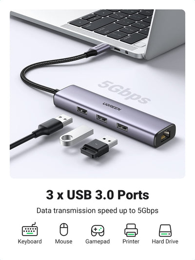 UGREEN USB-C Gigabit Ethernet Adapter (CM475/60600)