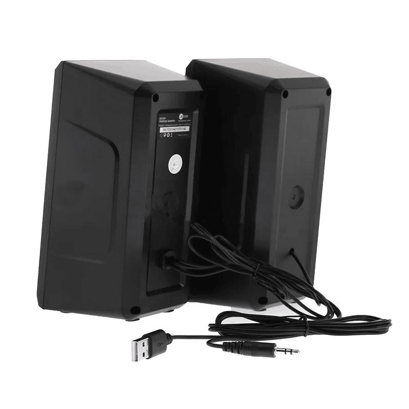 LECOO DS104 WIRED DESKTOP SPEAKER (BLACK) - DataBlitz