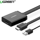 UGREEN HDMI+USB Port To DP Converter 0.5M (Black) (MM107/40238) - DataBlitz