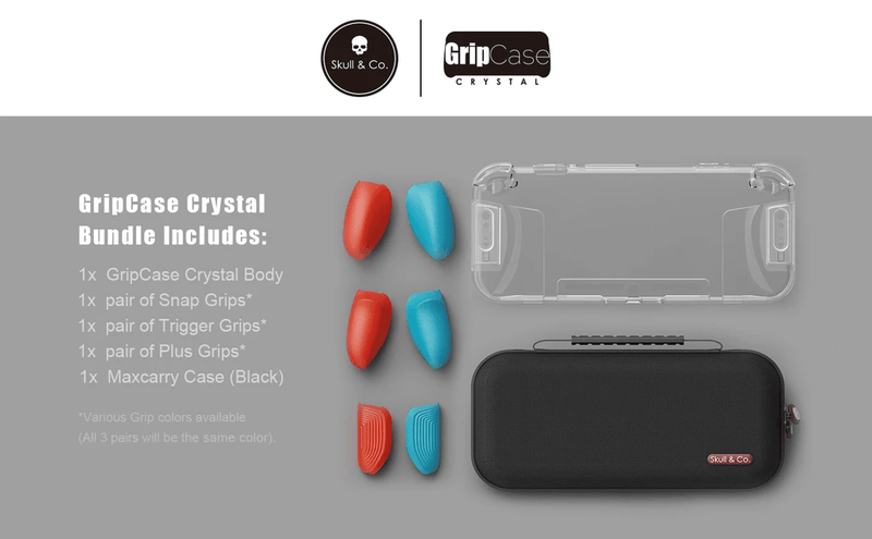 SKULL & CO. NSW MAXCARRY GRIP CASE CRYSTAL BUNDLE (NEON RED/BLUE) (NSGCSET2-RB) - DataBlitz