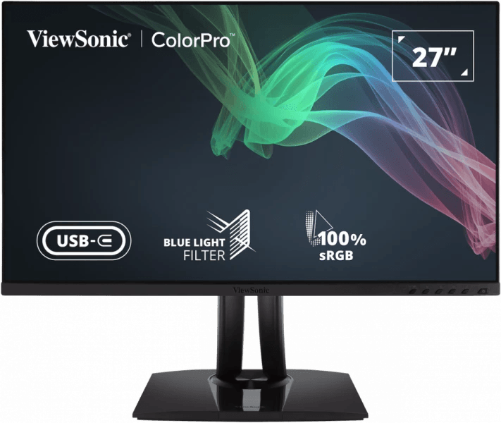 Viewsonic VP2756-2K 27" 2k QHD Pantone Validated 100 Percent SRGB & Factory Pre-Calibrated Monitor With 60W USB-C
