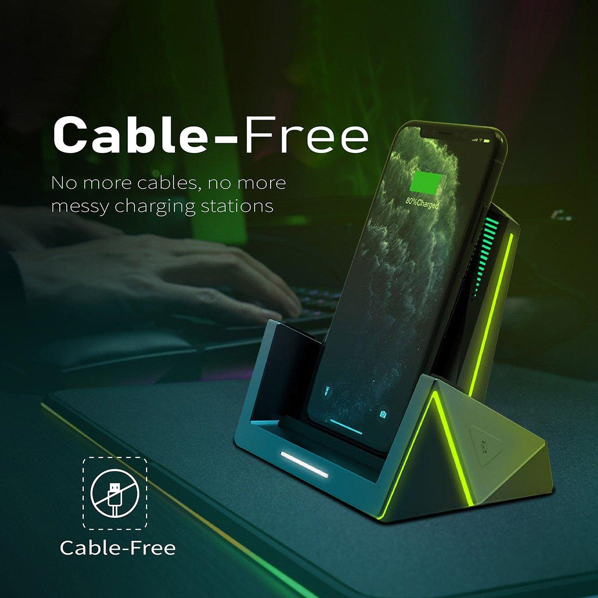 VERTUX VERTUCHARGE-QI 15W PRO-GAMING WIRELESS CHARGING STATION - DataBlitz