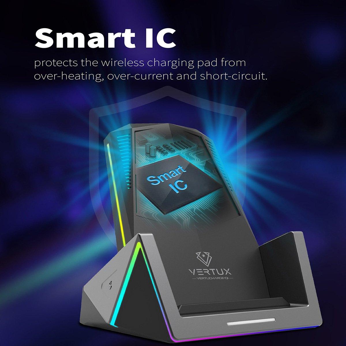 VERTUX VERTUCHARGE-QI 15W PRO-GAMING WIRELESS CHARGING STATION - DataBlitz