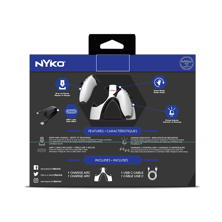 NYKO PS5 CHARGE ARC FOR 2 CONTROLLERS (83300) - DataBlitz