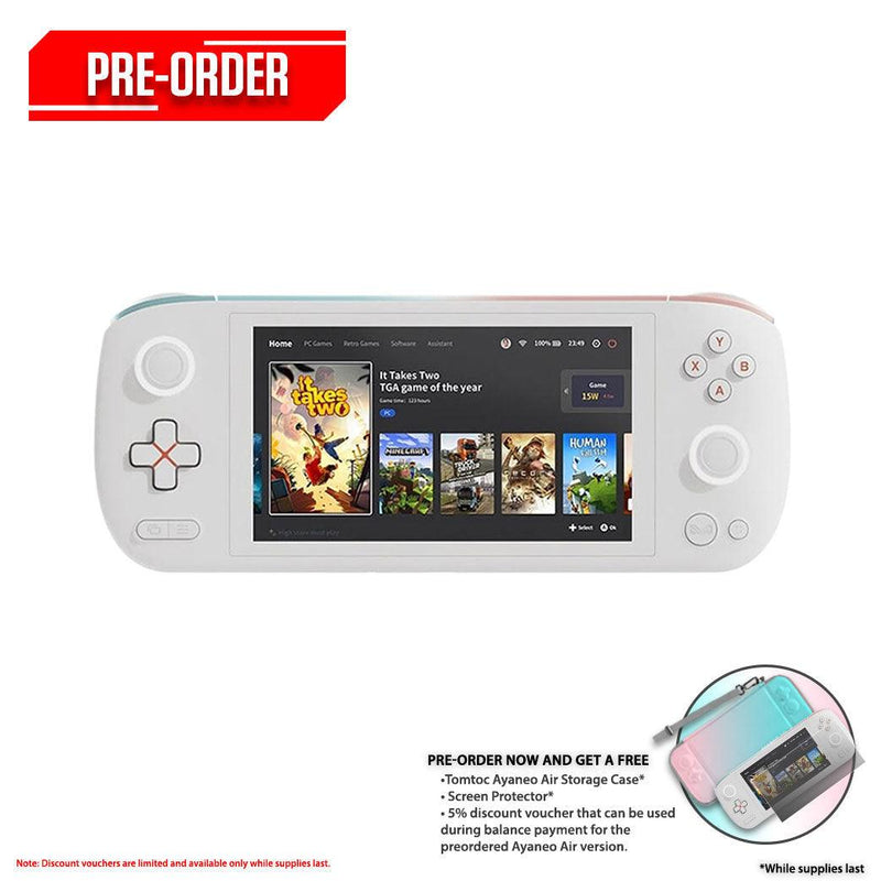 Ayaneo Air Pro AMD Ryzen 5 5560U 16GB + 512GB Handheld Gaming Console (Aurora White) - DataBlitz