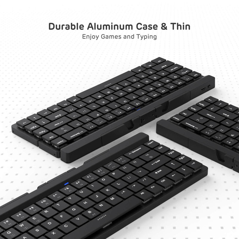 ROYAL KLUDGE RK925 DUAL-MODE FOLDABLE MECHANICAL KEYBOARD BLACK (RED SWITCH) - DataBlitz