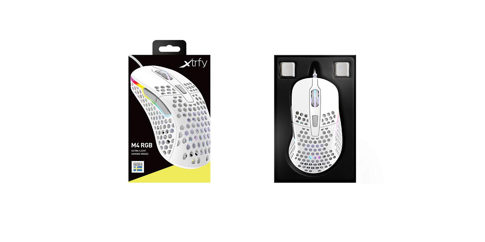 XTRFY M4 RGB Ultra Light Gaming Mouse (White) - DataBlitz