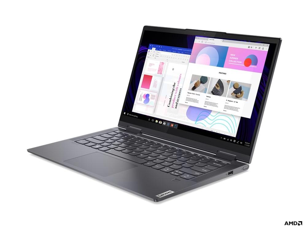LENOVO YOGA 7 14ACN6 82N7009NPH LAPTOP (SLATE GREY) | 14” FHD | RYZEN 5 5600U | 16GB DDR4 | 512GB SSD | AMD RADEON | WIN11 + MS OFFICE HOME & STUDENT 2021 + LENOVO CASUAL BACKPACK B210 - DataBlitz