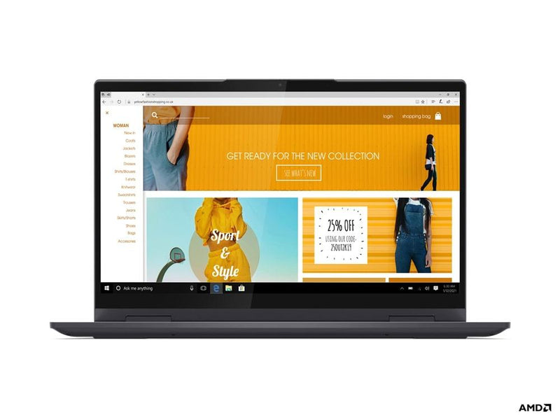 LENOVO YOGA 7 14ACN6 82N7009NPH LAPTOP (SLATE GREY) | 14” FHD | RYZEN 5 5600U | 16GB DDR4 | 512GB SSD | AMD RADEON | WIN11 + MS OFFICE HOME & STUDENT 2021 + LENOVO CASUAL BACKPACK B210 - DataBlitz