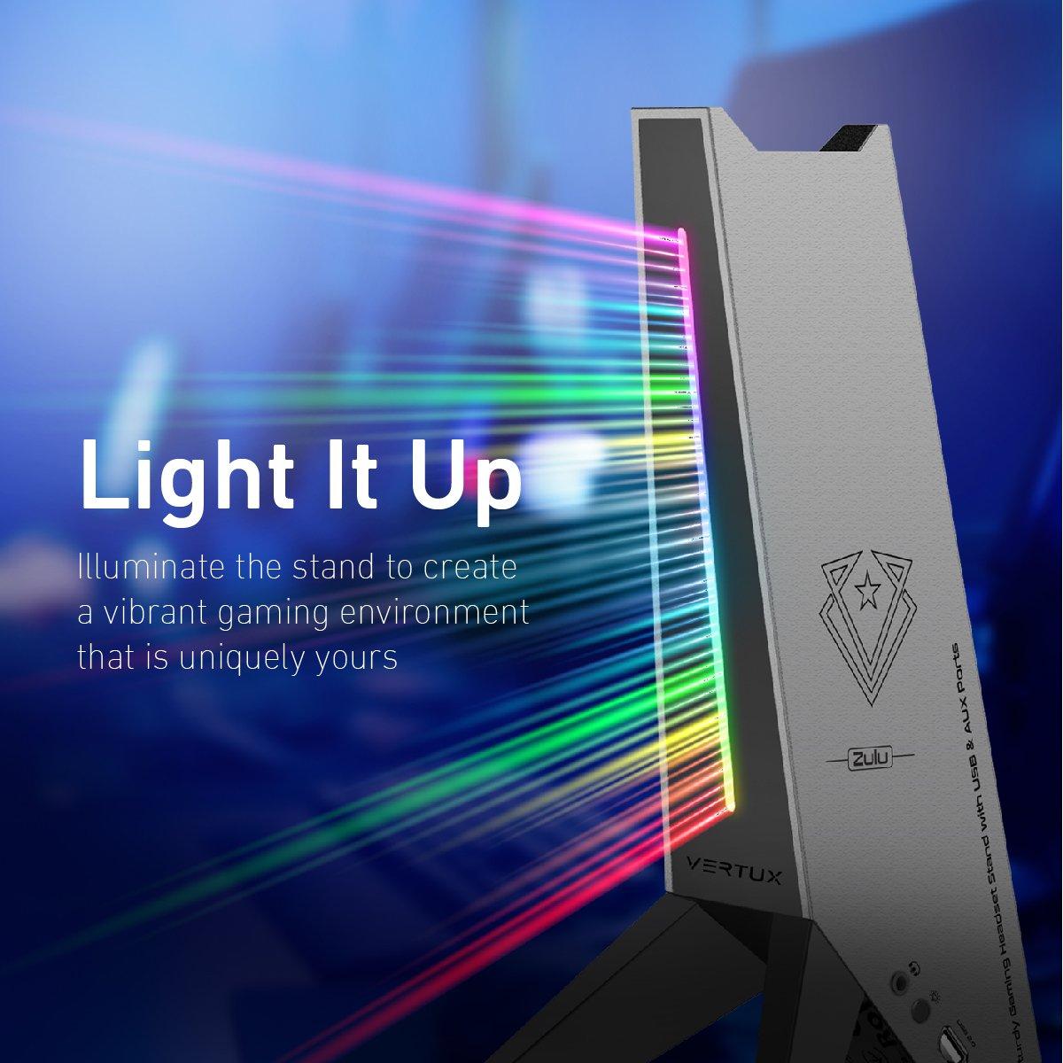 VERTUX ZULU 4-IN-1 INTEGRATED GAMING HEADSET STAND BLACK - DataBlitz