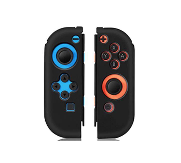 AKITOMO NSW CONSOLE PC COVER + JOYCON (L/R) SILICON COVER DETACHABLE BLACK (AKSW-105B) - DataBlitz