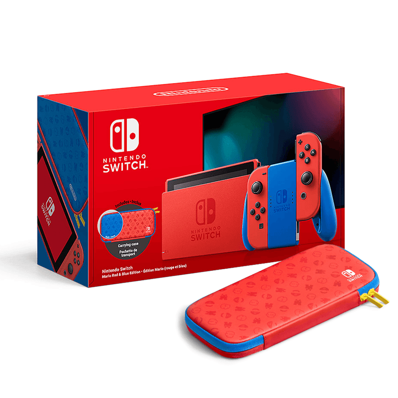 NINTENDO SWITCH CONSOLE MARIO RED & BLUE EDITION (INCLUDES CARRYING CASE) (MDE) - DataBlitz