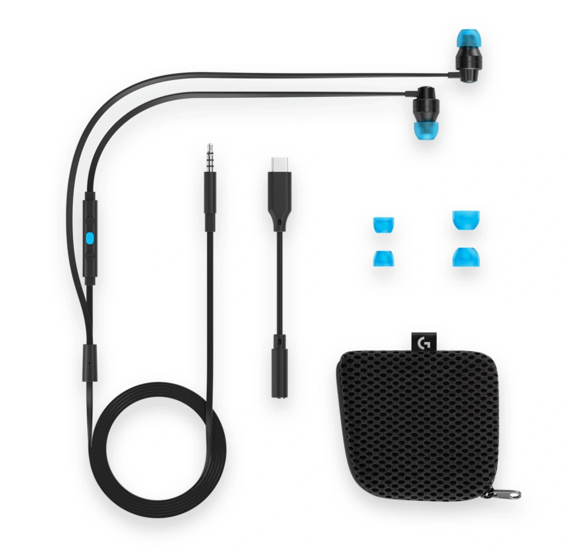 LOGITECH G333 GAMING EARPHONES WITH MIC (BLACK) - DataBlitz
