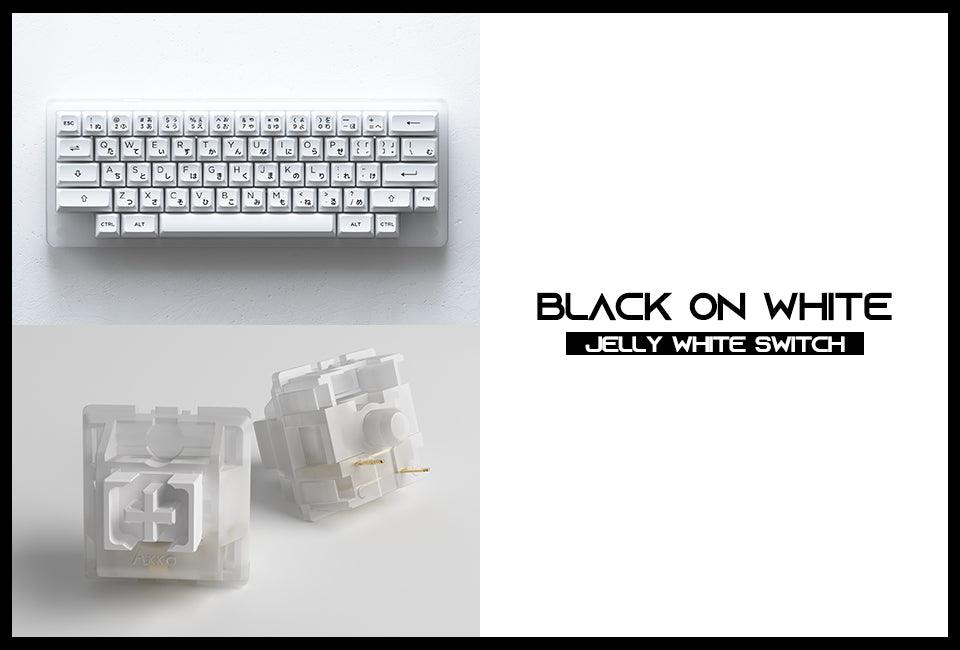 AKKO ACR59 COMBO RGB (SMD LED & UNDERGLOW) HOT-SWAPPABLE ACRYLIC MECHANICAL KEYBOARD BLACK ON WHITE (JELLY WHITE SWITCHES) - DataBlitz