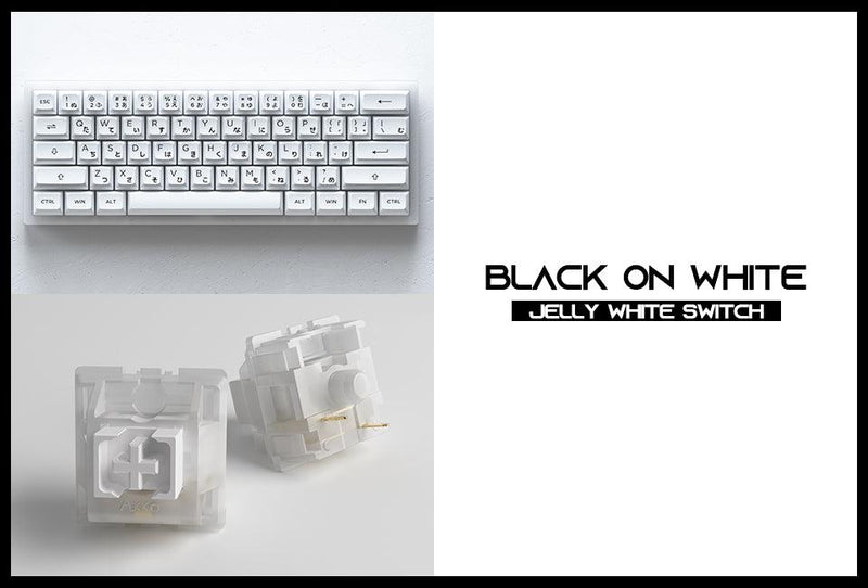 AKKO ACR61 COMBO RGB HOT-SWAPPABLE ACRYLIC MECHANICAL KEYBOARD BLACK ON WHITE (JELLY WHITE SWITCH) - DataBlitz