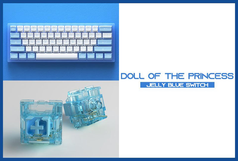 AKKO ACR61 RGB HOT-SWAPPABLE ACRYLIC MECHANICAL KEYBOARD DOLL OF THE PRINCESS (JELLY BLUE SWITCH) - DataBlitz