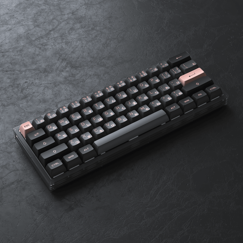 AKKO ACR61 RGB HOT-SWAPPABLE ACRYLIC MECHANICAL KEYBOARD BLACK & PINK (JELLY BLACK SWITCH) - DataBlitz