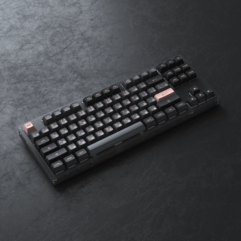 AKKO ACR87 COMBO RGB HOT-SWAPPABLE ACRYLIC MECHANICAL KEYBOARD BLACK & PINK (JELLY BLACK SWITCH) - DataBlitz
