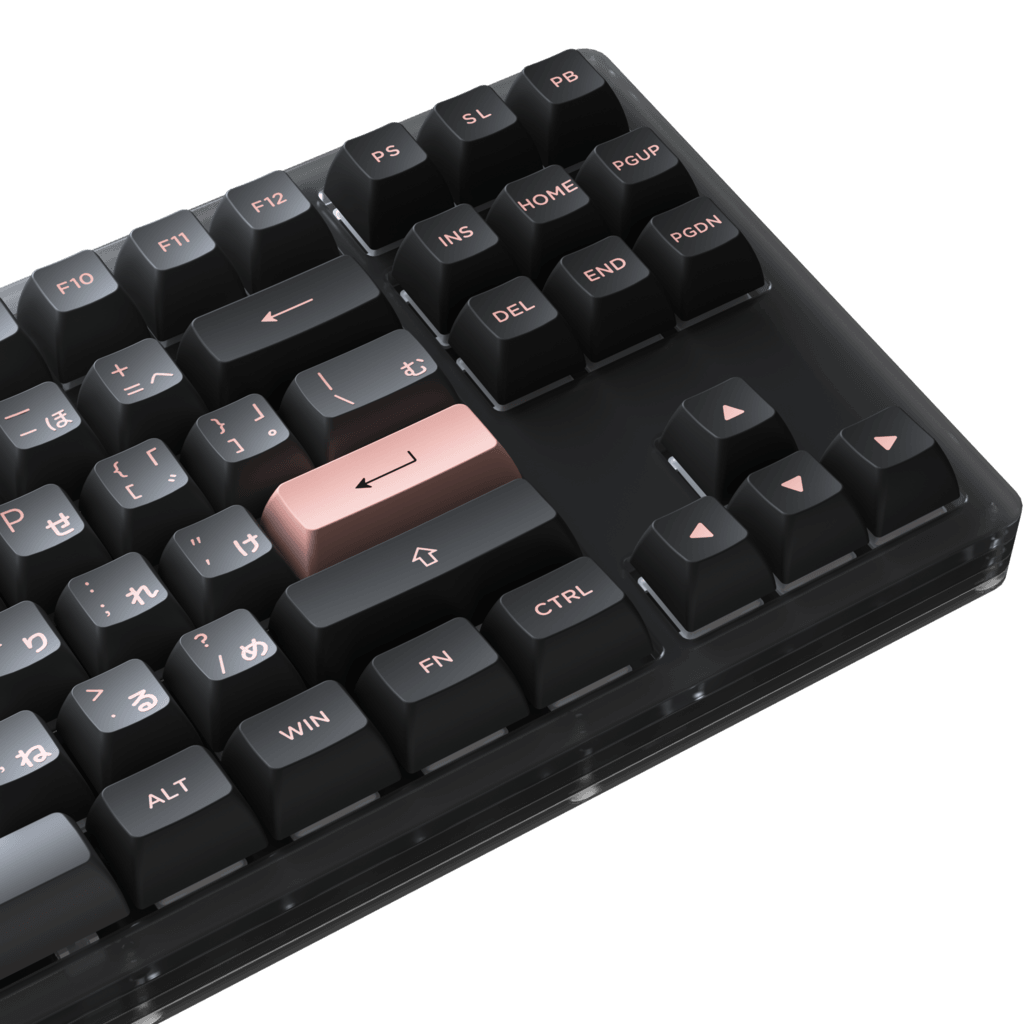 AKKO ACR87 COMBO RGB HOT-SWAPPABLE ACRYLIC MECHANICAL KEYBOARD BLACK & PINK (JELLY BLACK SWITCH) - DataBlitz
