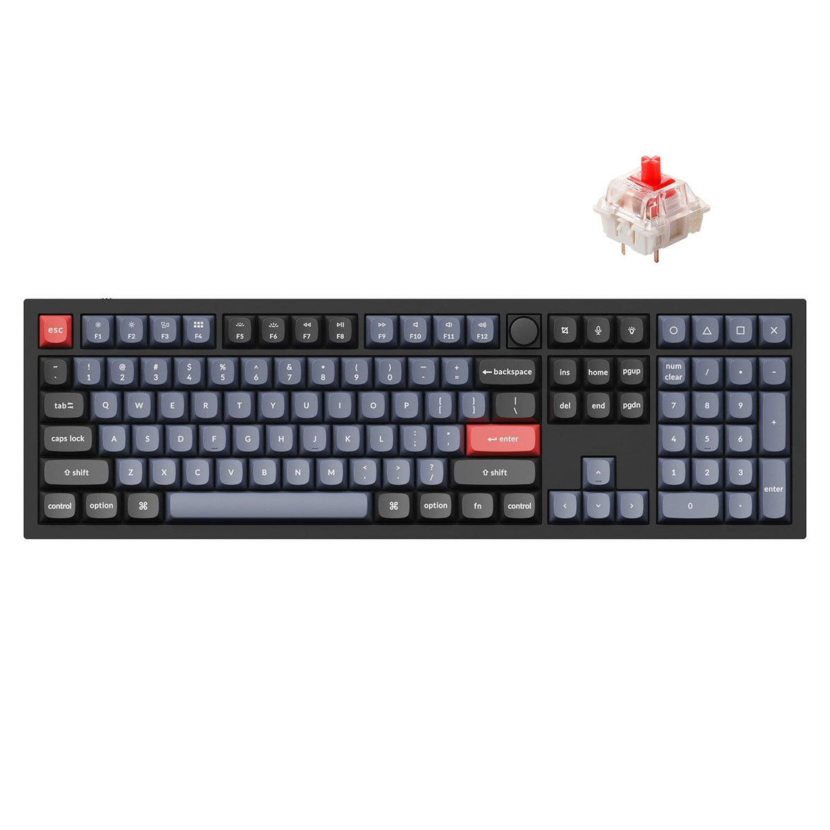 Keychron Q6 QMK Custom Mechanical Knob Version Swappable RGB Backlight Keyboard