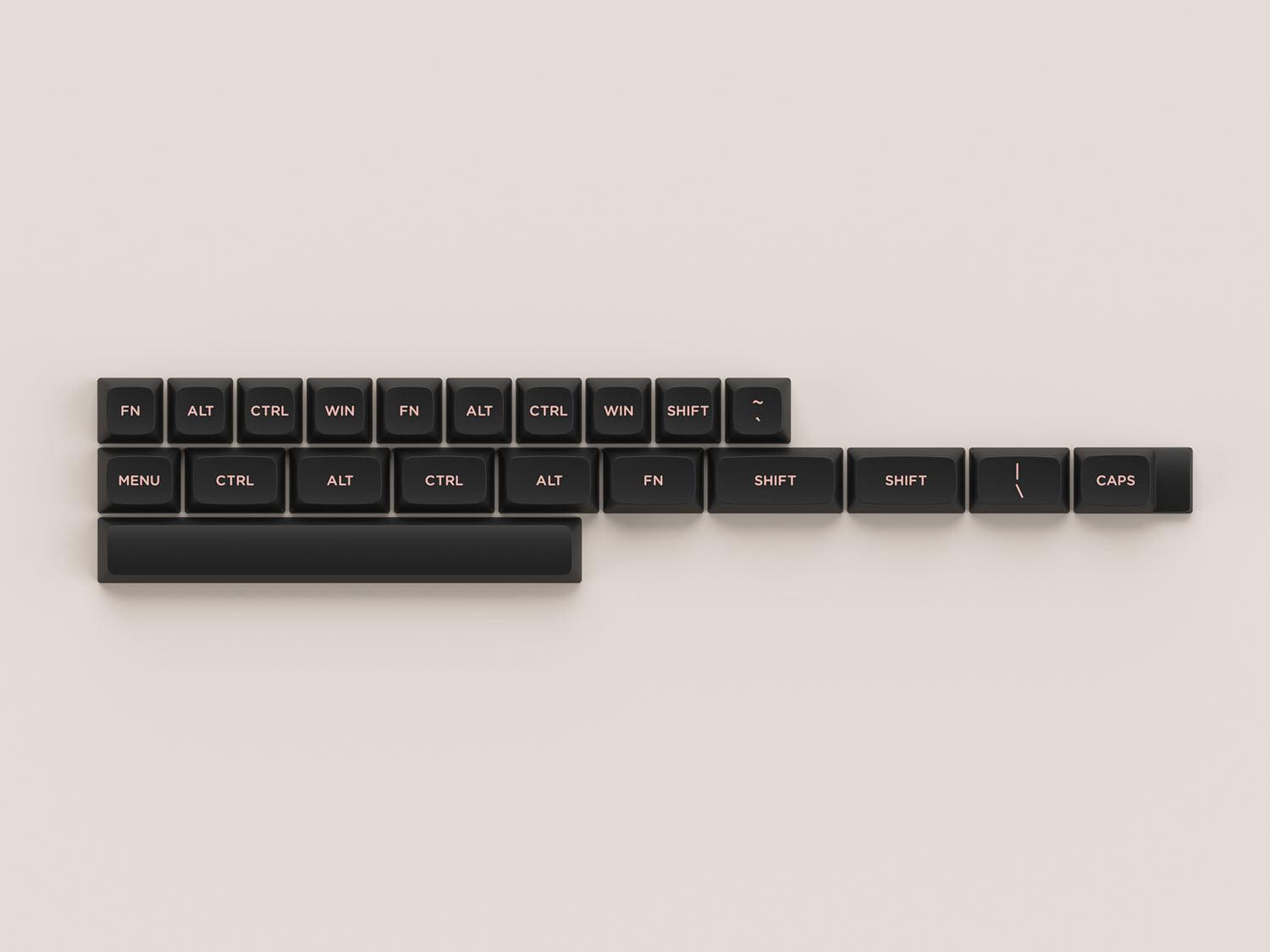 AKKO BLACK & PINK PBT KEYCAPS SET ASA LOW PROFILE 155 KEYS - DataBlitz