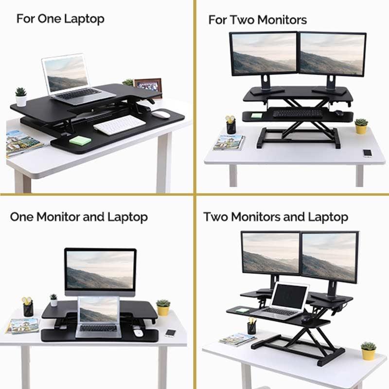 FLEXISPOT STANDING DESK CONVERTER 35-INCHES (M6M-BLACK) - DataBlitz