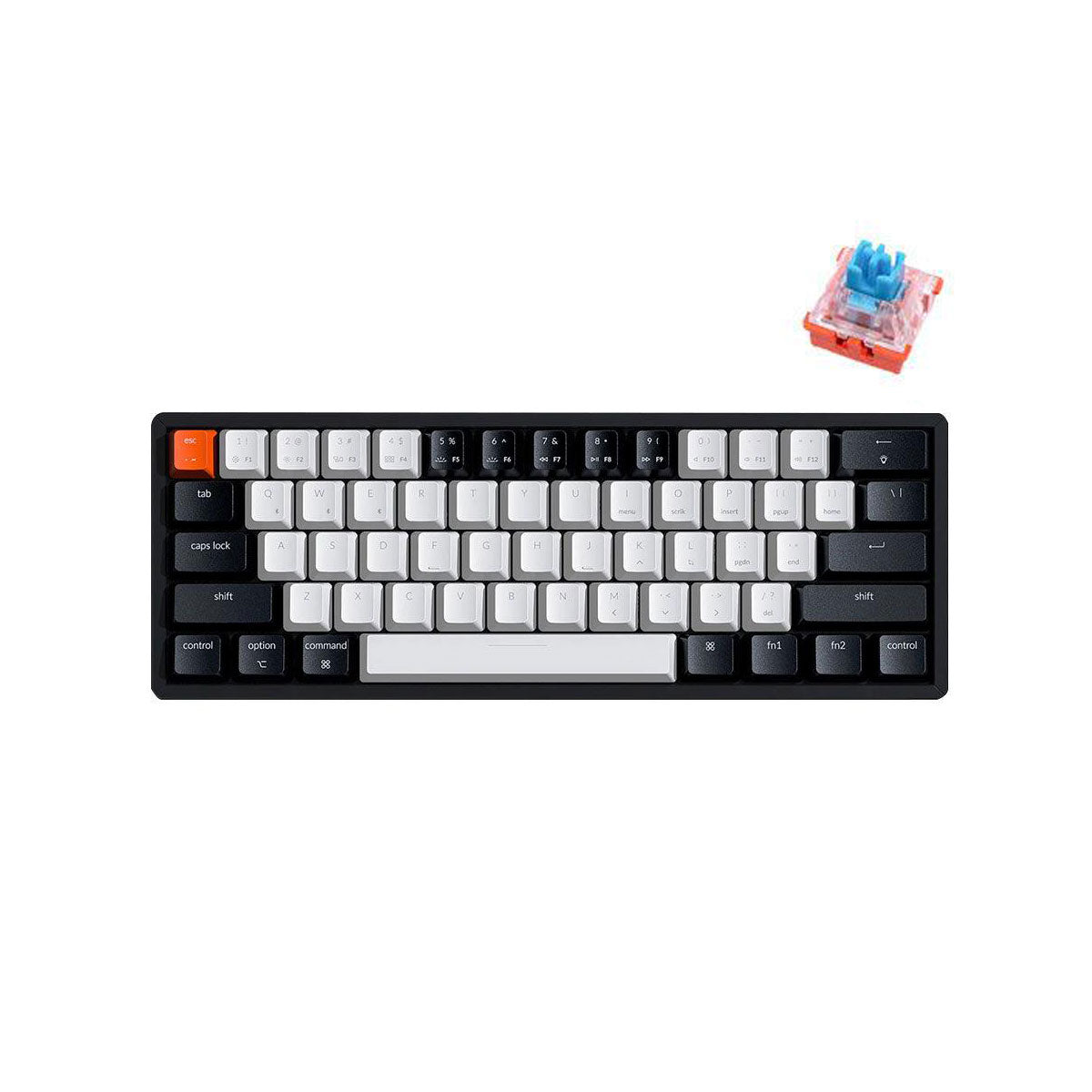 Keychron K12 RGB Backlight Aluminum Hot-Swappable Wireless Mechanical Keyboard (Brown Switch) (K12J3)