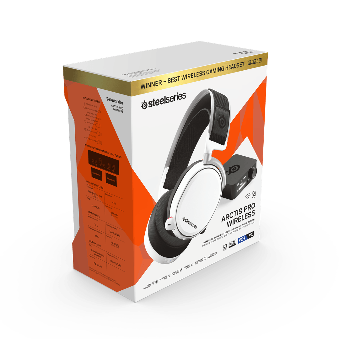 STEELSERIES ARCTIS PRO WIRELESS WHITE GAMING HEADSET (PN61474) - DataBlitz