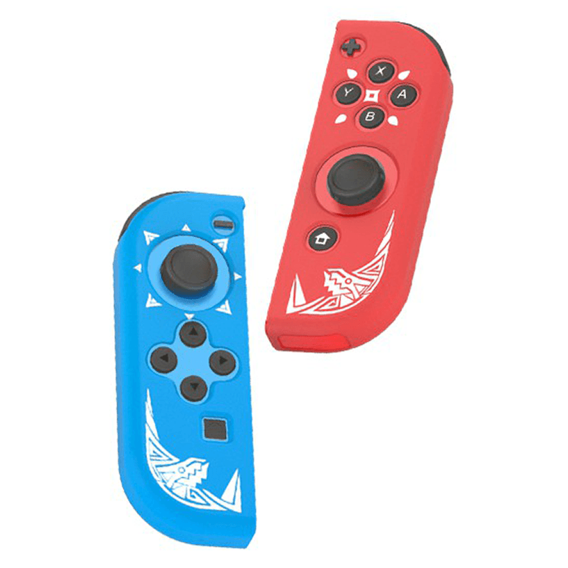 IINE NSW JOY-CON SILICON CASE MONSTER HUNTER RISE RED/BLUE (L501) - DataBlitz