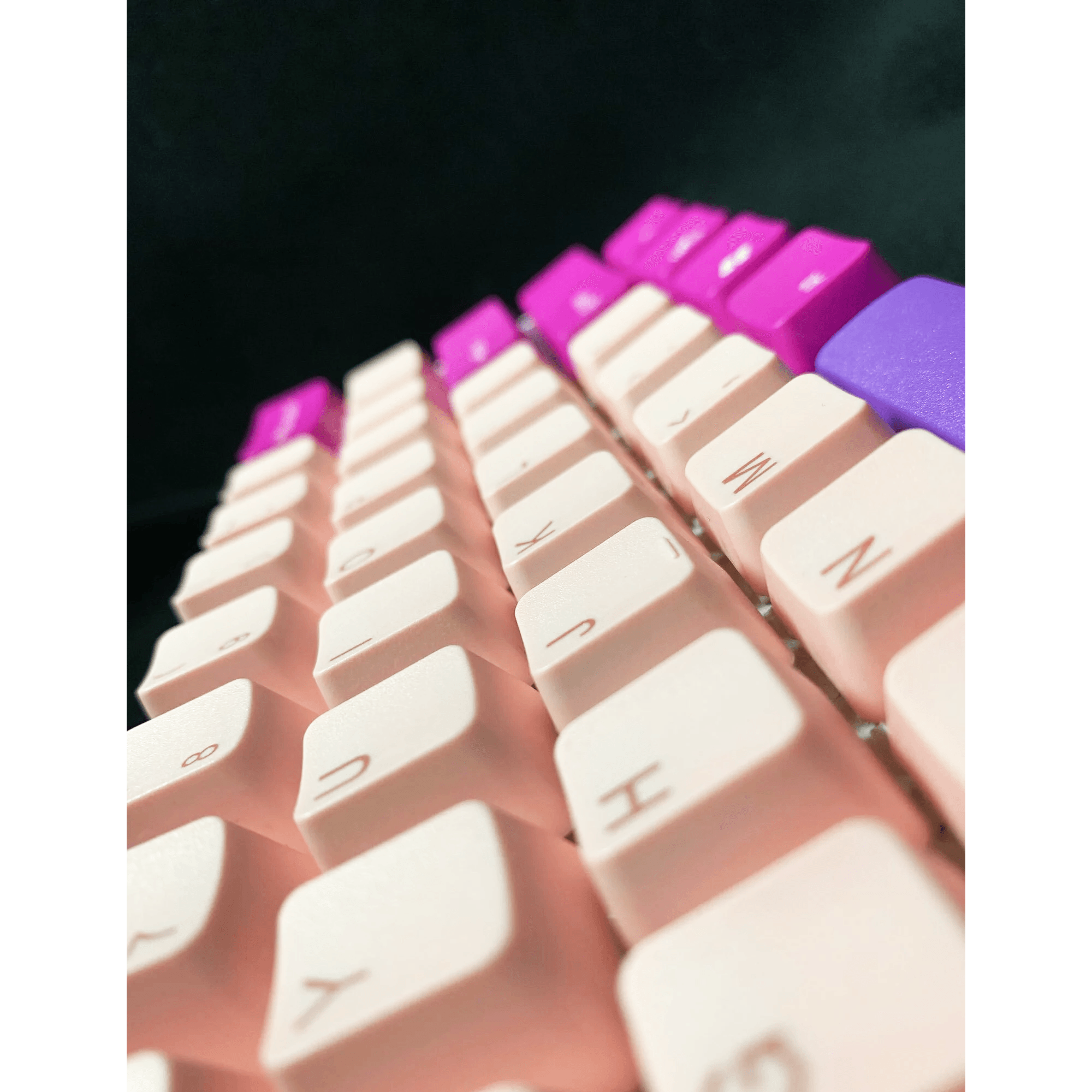 TAIHAO DOUBLE SHOT ABS KEYCAPS SET FOR CHERRY MX SWITCH (104-KEYS) (PINK/RASPBERRY) (C01PK301) - DataBlitz