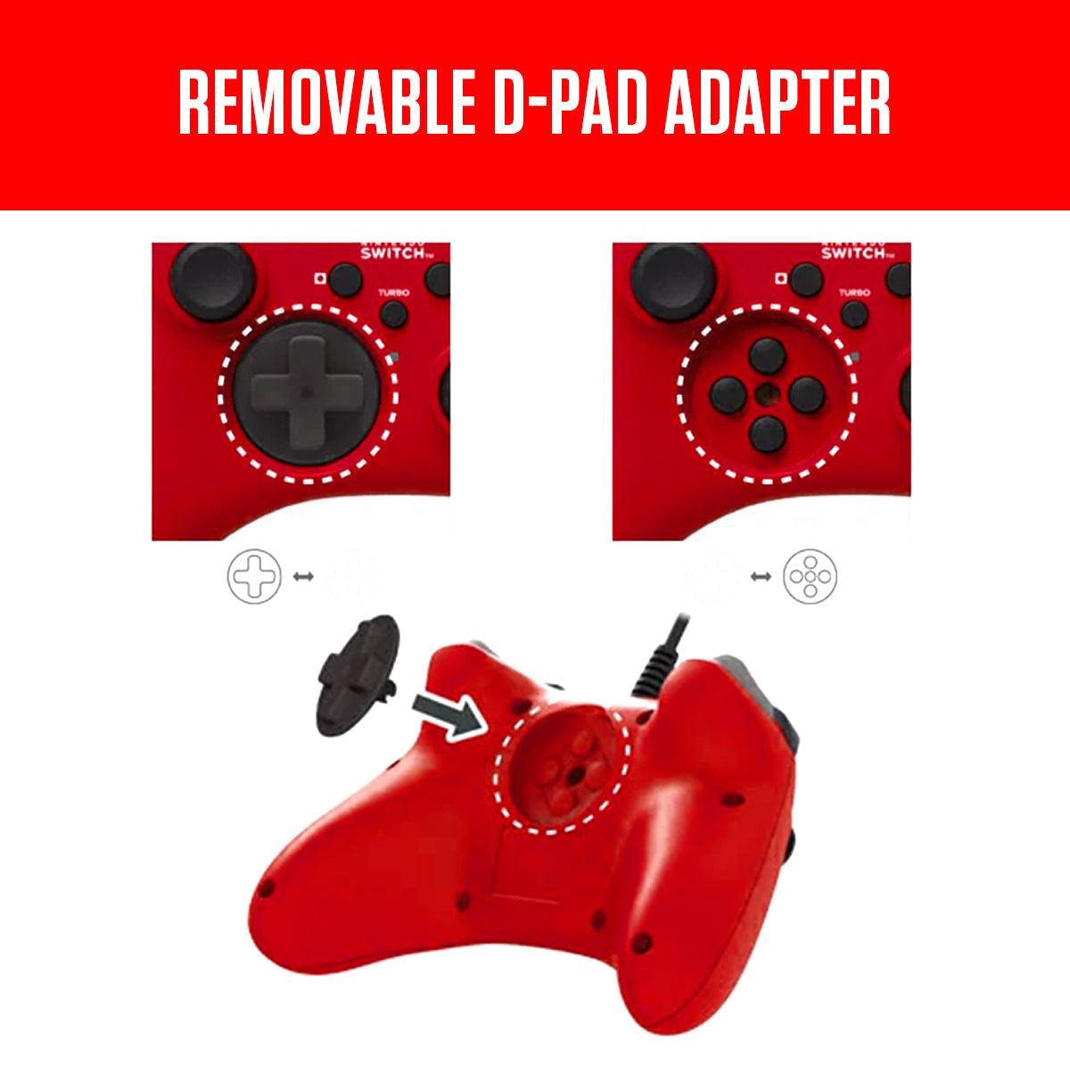 HORI NSW WIRED HORIPAD RED (NSW-156A) - DataBlitz