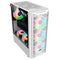 Coolman Aurora Gaming Case With 3X120MM RGB Fans (White)