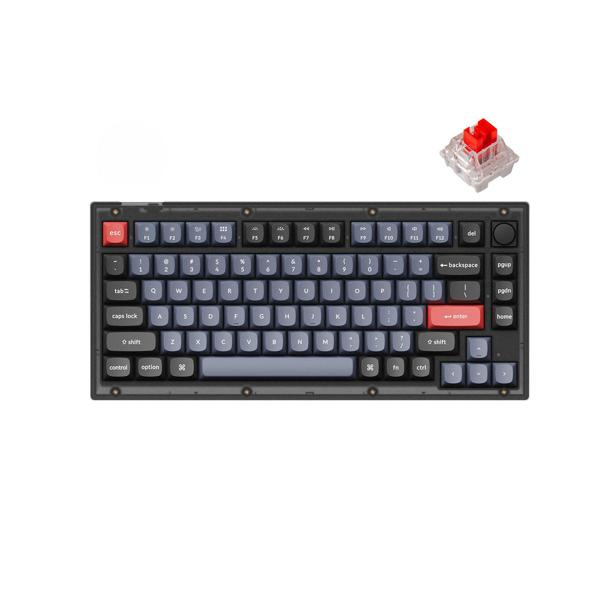 Keychron V1 QMK Knob Version RBG Backlight Hot-Swappable Wired Mechanical Keyboard