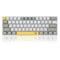 REDRAGON LAKSHMI K606 DETACHABLE WIRE MECHANICAL KEYBOARD (YELLOW WHITE GREY) DUST-PROOF BROWN SWITCH - DataBlitz