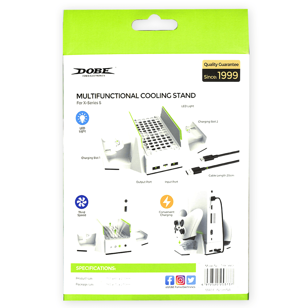 DOBE XBOX SERIES S MULTIFUNCTIONAL COOLING STAND FOR X-SERIES S (TYX-0663) - DataBlitz