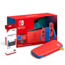NINTENDO SWITCH CONSOLE MARIO RED & BLUE EDITION (INCLUDES CARRYING CASE) + DOBE PROTECTIVE PACK (TNS-1899) BUNDLE - DataBlitz